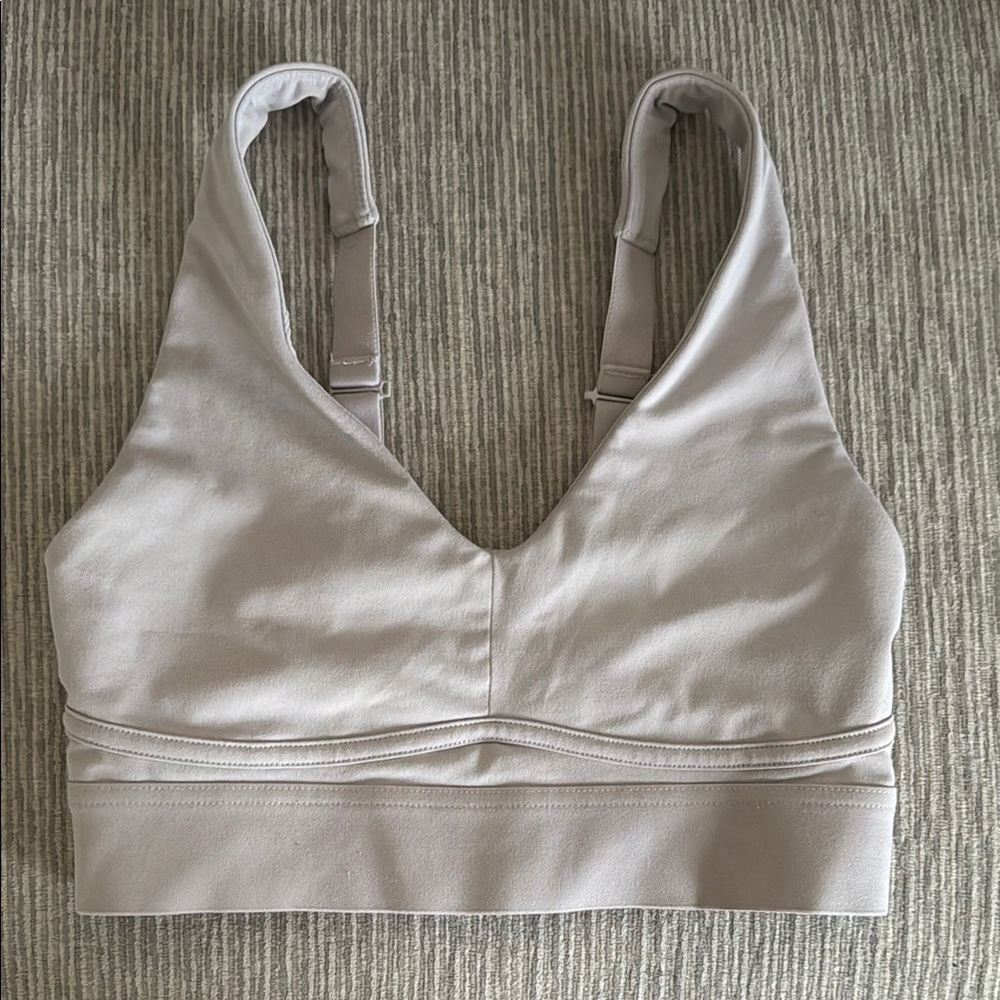 Fabletics V-Neck Sports Bra - Gray